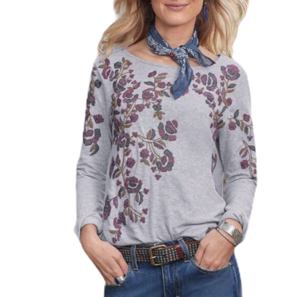 Sundance “blossoms appear “T-shirt longsleeve size large petite